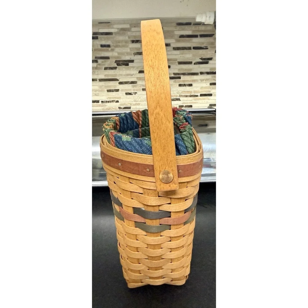 Longaberger Shades of Autumn Wall Mount 1993 Basket, Liner & Plastic Insert NEW